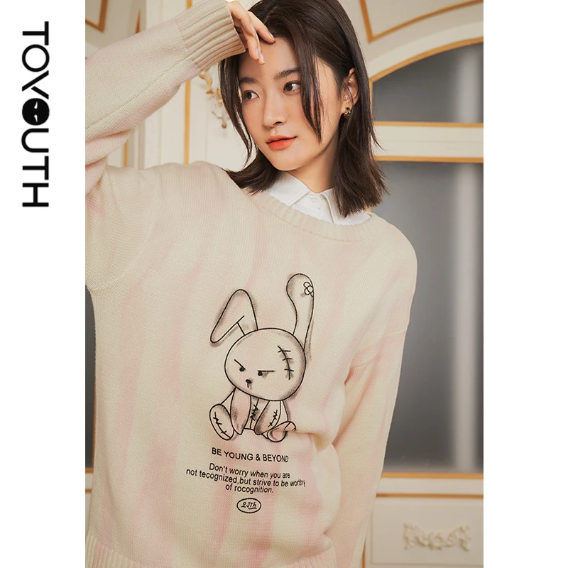 Toyouth Women Sweater Winter Long Sleeve O Neck Thick Pullovers Funny Rabbit Print Chic Fashion Soft Knitted Sweater
Toyouth Women Sweater Winter Long Sleeve O Neck Thick Pullovers Funny Rabbit Print Chic Fashion Soft Knitted Sweater