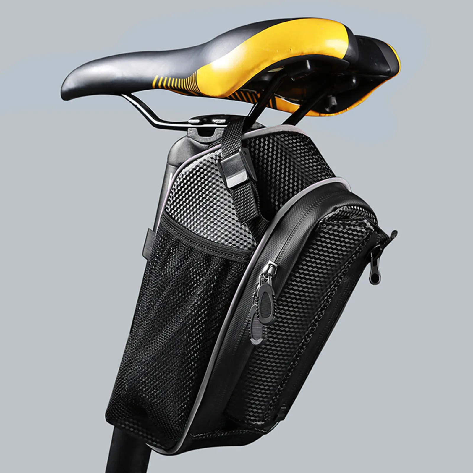2021 New Arrival Bike Saddle Bag With Water Bottle Pocket Waterproof Rear Bicycle Saddle Bags Large-Volume Tail Bag
2021 New Arrival Bike Saddle Bag With Water Bottle Pocket Waterproof Rear Bicycle Saddle Bags Large-Volume Tail Bag
