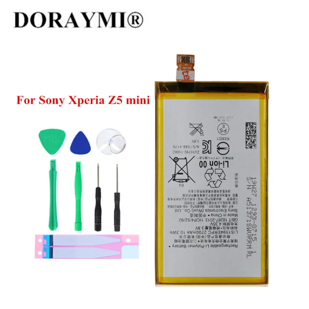 Аккумулятор для телефона SONY Xperia F5321 Z5C Z5 mini E5823 Compact C6 F3216 F3215 F3216X LIS1594ERPC запасная