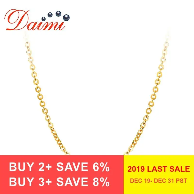 DAIMI Подлинная 18K цепочка из желтого золота AU750 цена ожерелье чистая | Украшения и