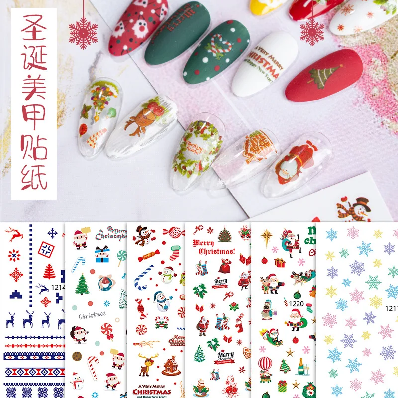 New Christmas Nail Slider Santa Elk Snowman New Year Nail Design Big Size Full Cover Water Nail Transfer Cartoon Winter Decal
New Christmas Nail Slider Santa Elk Snowman New Year Nail Design Big Size Full Cover Water Nail Transfer Cartoon Winter Decal