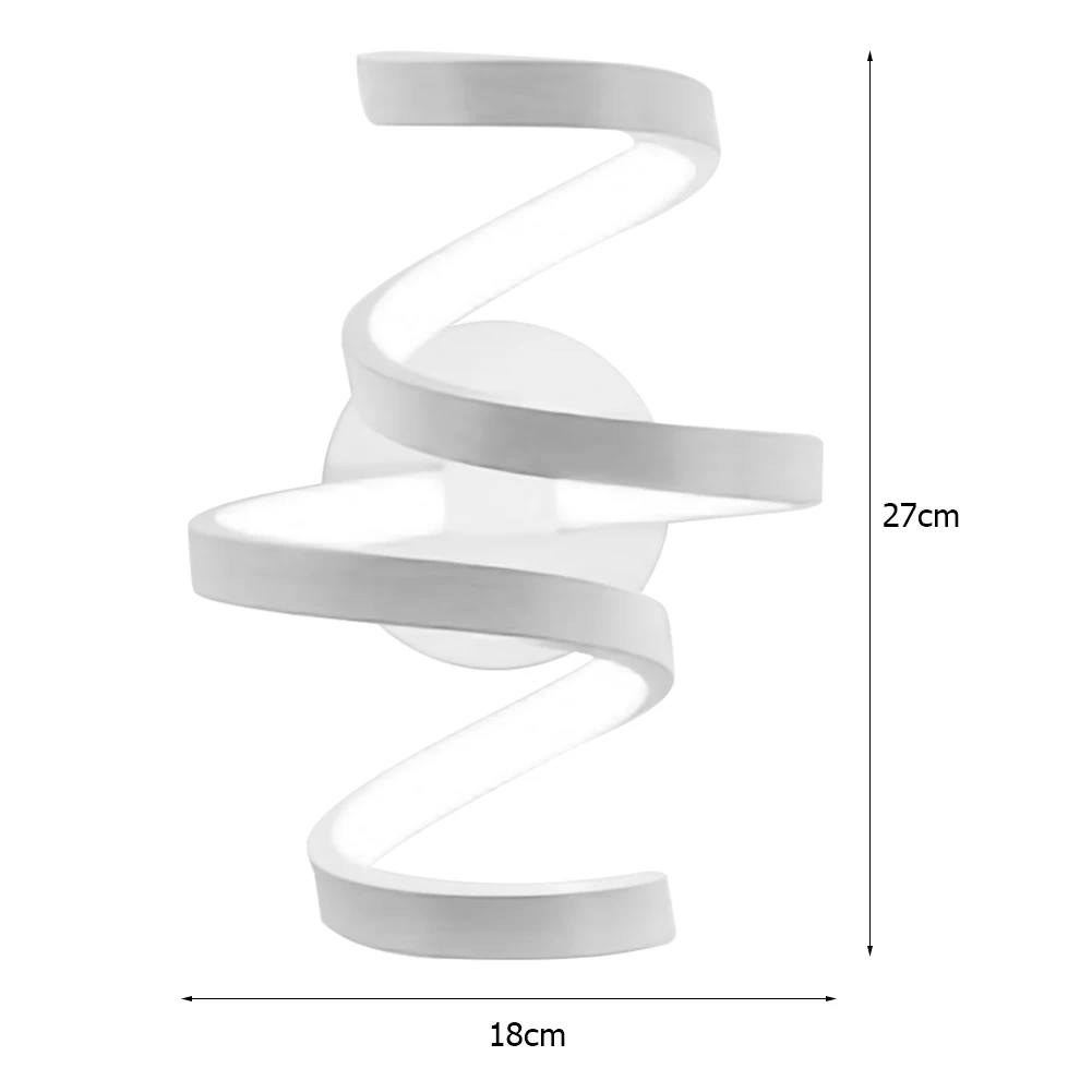 Modern Spiral LED Wall Light Wall Mounted Light Home Bedside Aisle Lighting Bedroom Living Room Stairs Decorative Art Lamp
Modern Spiral LED Wall Light Wall Mounted Light Home Bedside Aisle Lighting Bedroom Living Room Stairs Decorative Art Lamp