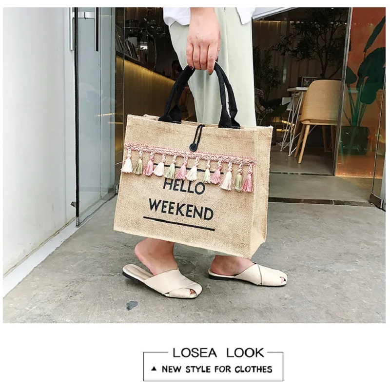 Women's Fashion Bag Large Capacity Single Shoulder Bag Linen Letter Design Big Letter Handbag Leisure Girl Travel Shopping Bag
Women's Fashion Bag Large Capacity Single Shoulder Bag Linen Letter Design Big Letter Handbag Leisure Girl Travel Shopping Bag