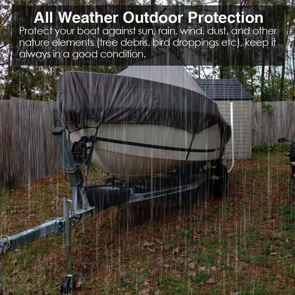 11-22ft Trailerable 210d Boat Cover Waterproof Fishing Sunproof Protector Cover V-hull Mooring Uv Speedboat Boat Ski R7M7
11-22ft Trailerable 210d Boat Cover Waterproof Fishing Sunproof Protector Cover V-hull Mooring Uv Speedboat Boat Ski R7M7