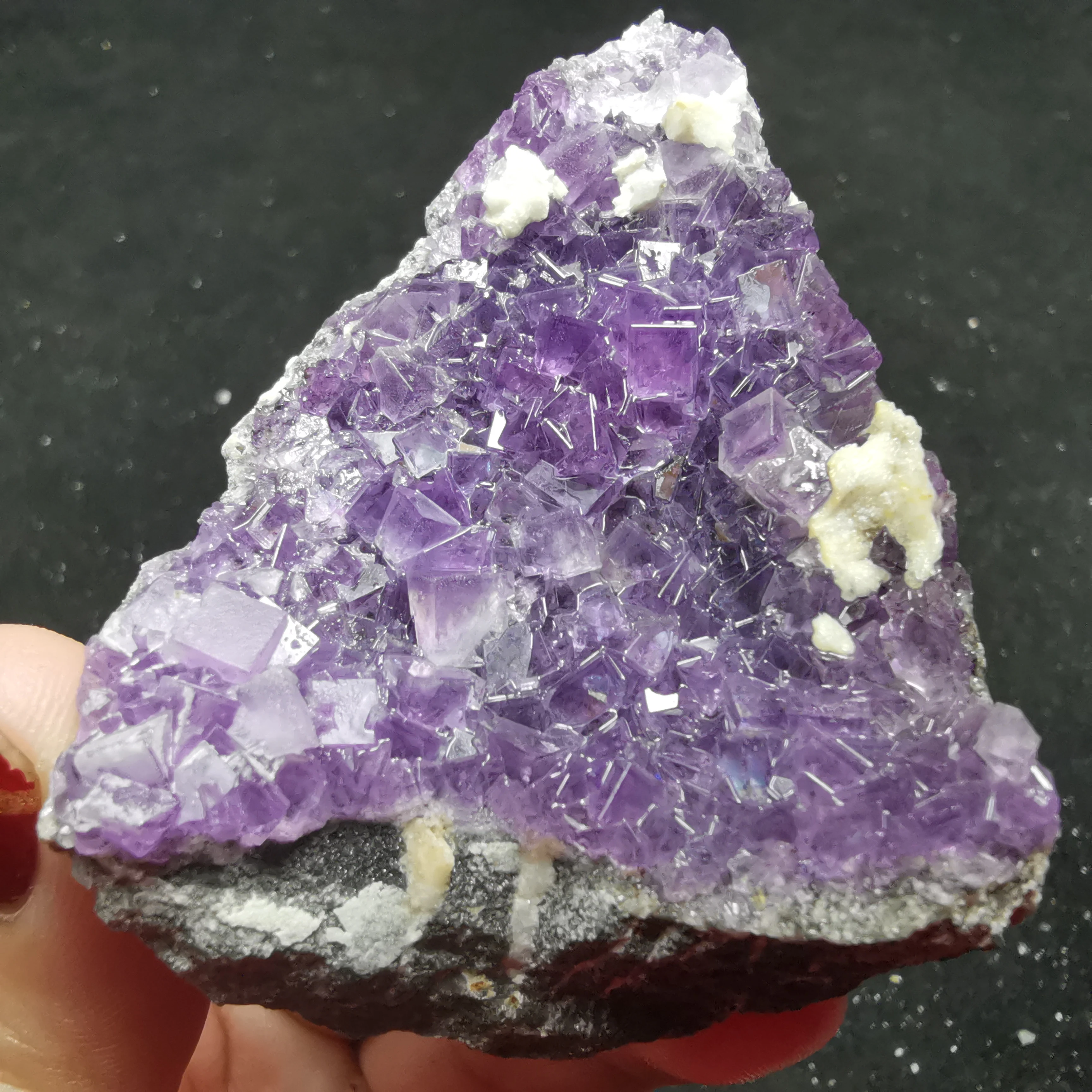 

77.6gNatural rare mica purple fluorite cluster mineral specimen stone and CRYSTAL HEALING CRYSTAL QUARTZ GEM home Furnishing de