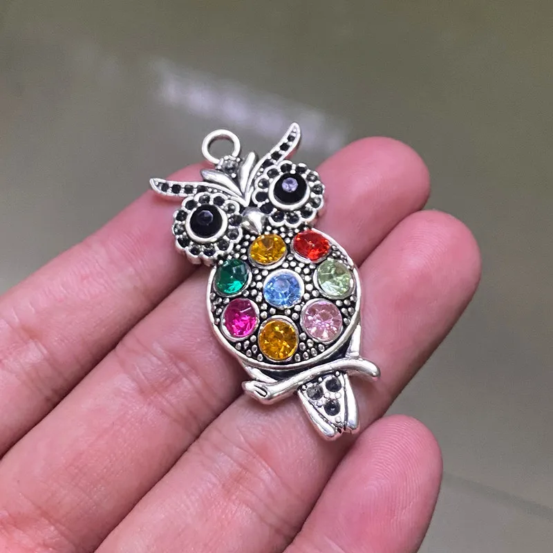6pcs 49x24mm Big Owl Charms Pendants Antique Silver Tone Jewelry Making DIY Bracelet Necklace Handmade Craft Accessories
6pcs 49x24mm Big Owl Charms Pendants Antique Silver Tone Jewelry Making DIY Bracelet Necklace Handmade Craft Accessories