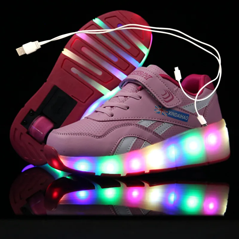 shoese Pink Black USB Charging Fashion Girls Boys LED Light Roller Skate Shoes For Children Kids Sneakers With Wheels One wheels
shoese Pink Black USB Charging Fashion Girls Boys LED Light Roller Skate Shoes For Children Kids Sneakers With Wheels One wheels