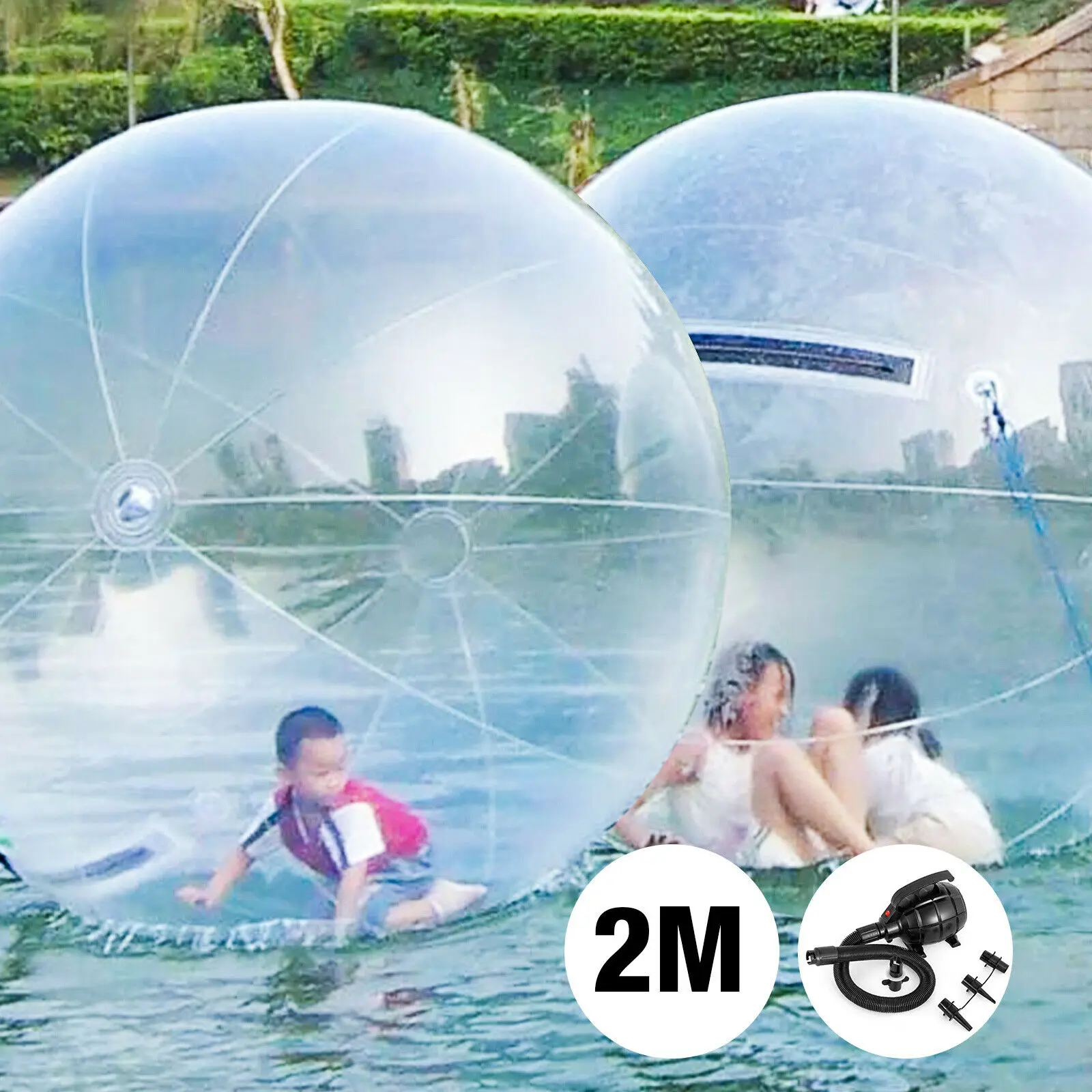 2m PVC Inflatable Water Walking Ball Wear-resistant Water Toys Dance Ball with Zipper for Swimming Pool Outdoor
2m PVC Inflatable Water Walking Ball Wear-resistant Water Toys Dance Ball with Zipper for Swimming Pool Outdoor