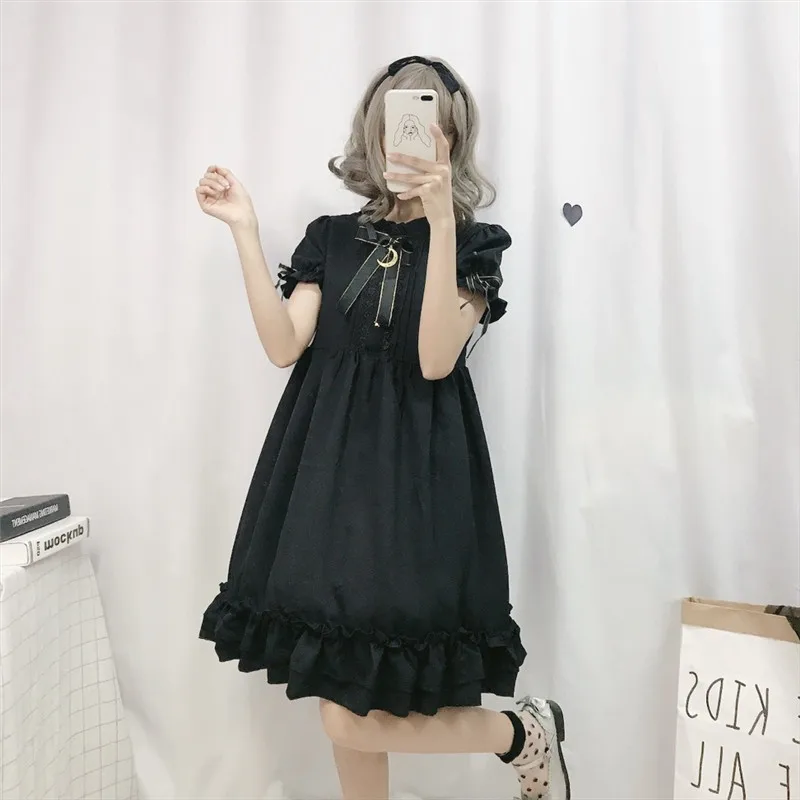 Spring Japanese Style Gothic Dress Women Kawaii Lolita Party Mini Dress Female High Street Sweet Designer Dress Women 2021 New
Spring Japanese Style Gothic Dress Women Kawaii Lolita Party Mini Dress Female High Street Sweet Designer Dress Women 2021 New