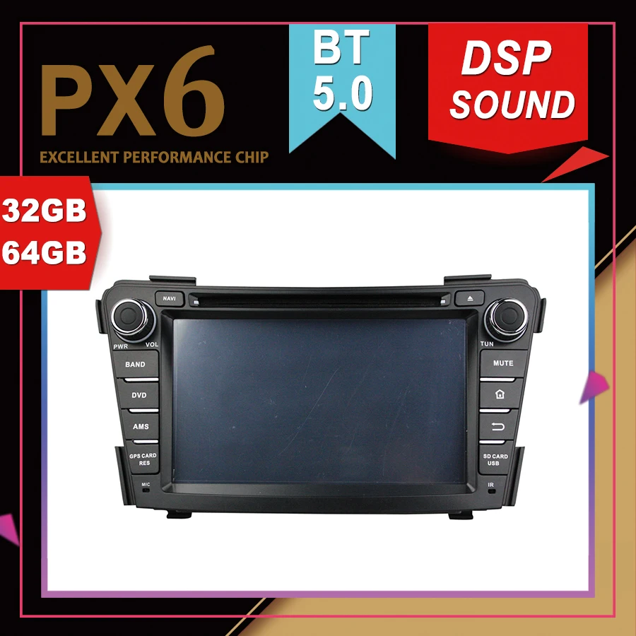 Автомобильный мультимедийный GPS PX6 с отличной производительностью Android 9 0 для HYUNDAI
