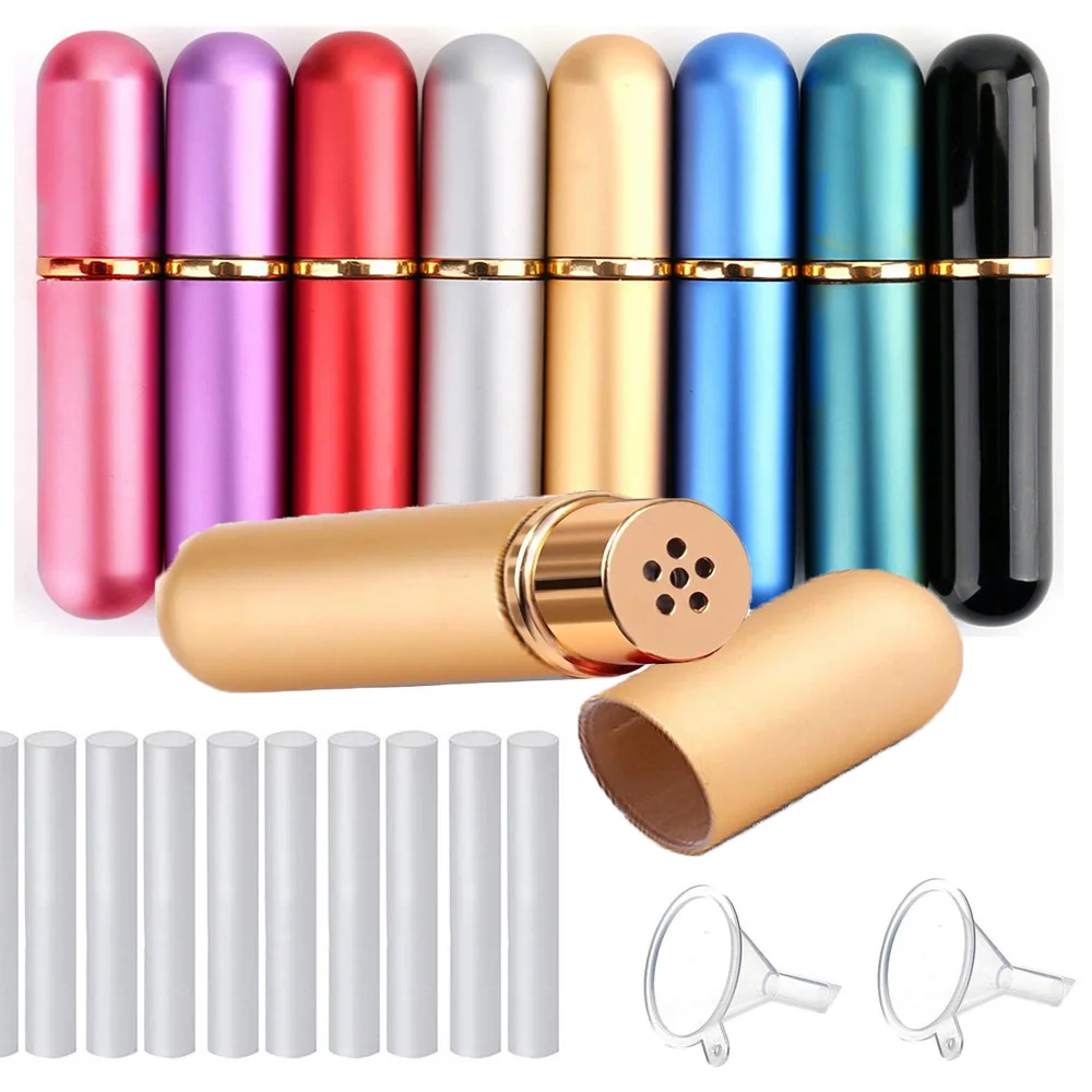 10pcs 5ml Aluminum/Plastic Nasal Inhaler with high quality white cotton wicks Aromatherapy metal/plastic inhaler essential oils
10pcs 5ml Aluminum/Plastic Nasal Inhaler with high quality white cotton wicks Aromatherapy metal/plastic inhaler essential oils