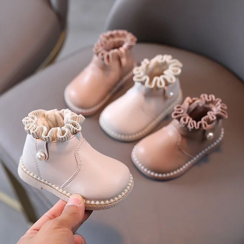 Autumn Winter Children's Casual Shoes Baby Girl Snow Boots Pu Leather Fashion Boots Princess Shoes Pink Beige Color
Autumn Winter Children's Casual Shoes Baby Girl Snow Boots Pu Leather Fashion Boots Princess Shoes Pink Beige Color