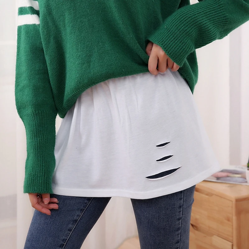 Women Ripped Holes Shirt Extender Adjustable Layered Faux Top Lower Basic Sweep Half Slips False Hemline Mini Skirt
Women Ripped Holes Shirt Extender Adjustable Layered Faux Top Lower Basic Sweep Half Slips False Hemline Mini Skirt