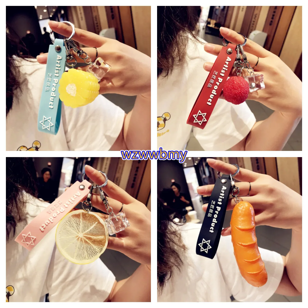 Cartoon Cute Kiwi Lemon Ice Cream Flower Keychain for Women Trinket Key Chains Ring Car Bag Pendent Charm Fruit key Ring
Cartoon Cute Kiwi Lemon Ice Cream Flower Keychain for Women Trinket Key Chains Ring Car Bag Pendent Charm Fruit key Ring
