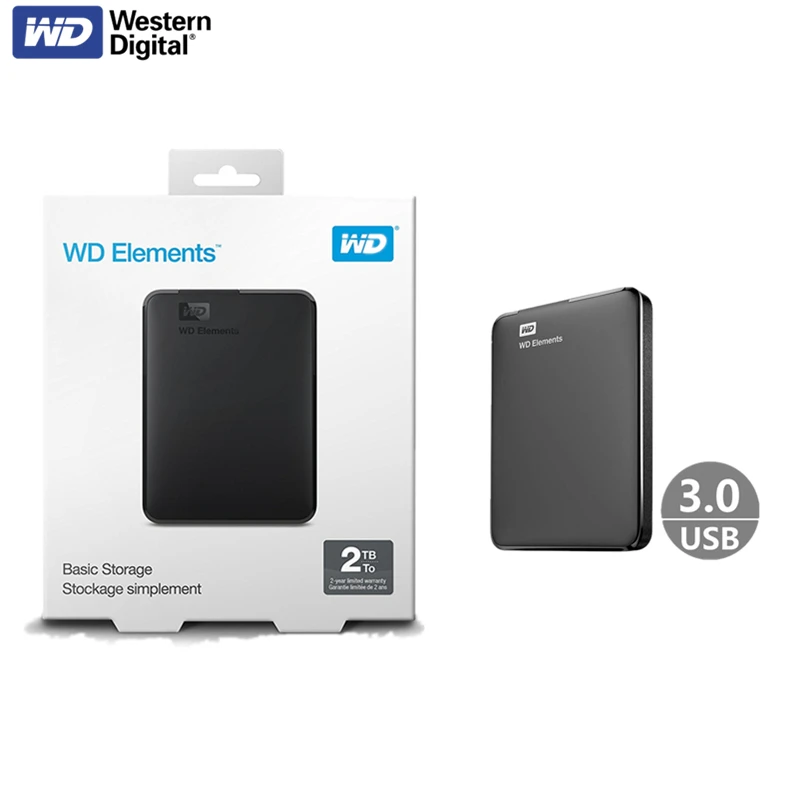 WD элементы портативный внешний жесткий диск HD 500 Гб ТБ SATA USB 3 0 устройство хранения