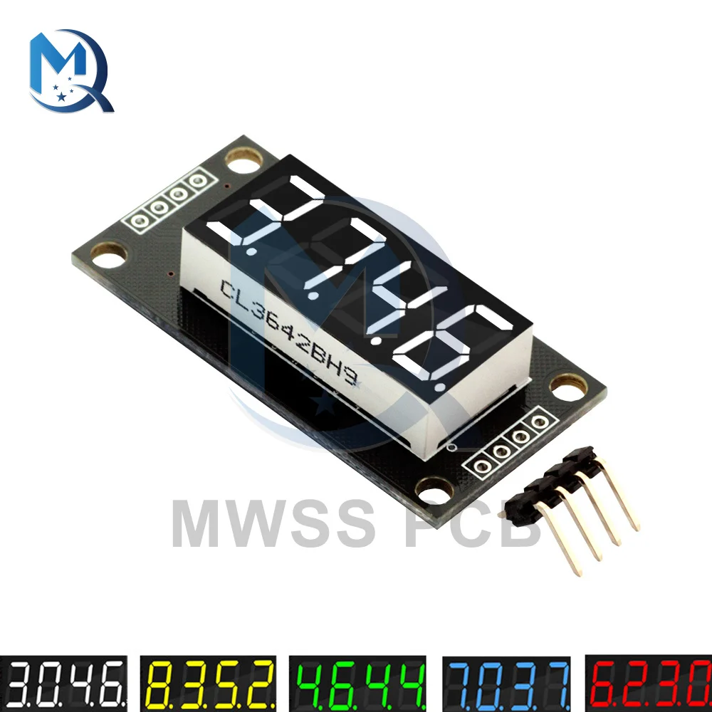 

0.36 Inch TM1637 4/6-Digit LED Digital Display Tube Module Red/Green/Yellow/Blue/White 0.36" Decimal 7 Segments For Arduino