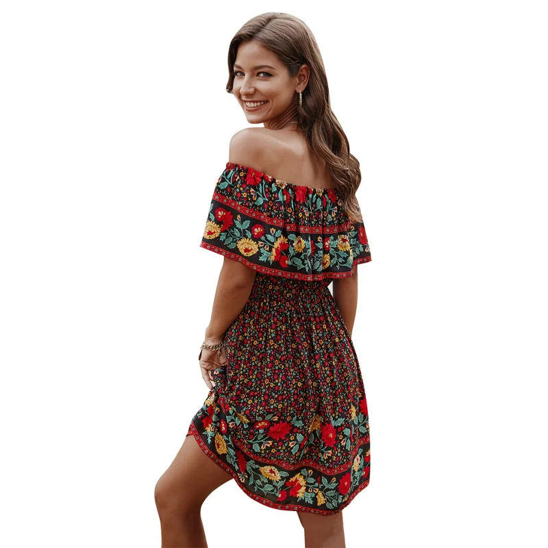 Floral Women Dress 2021 Summer Sexy Knee-Length Sleeveless Bohemian Style Ruffle Flower Beachwear For Party
Floral Women Dress 2021 Summer Sexy Knee-Length Sleeveless Bohemian Style Ruffle Flower Beachwear For Party