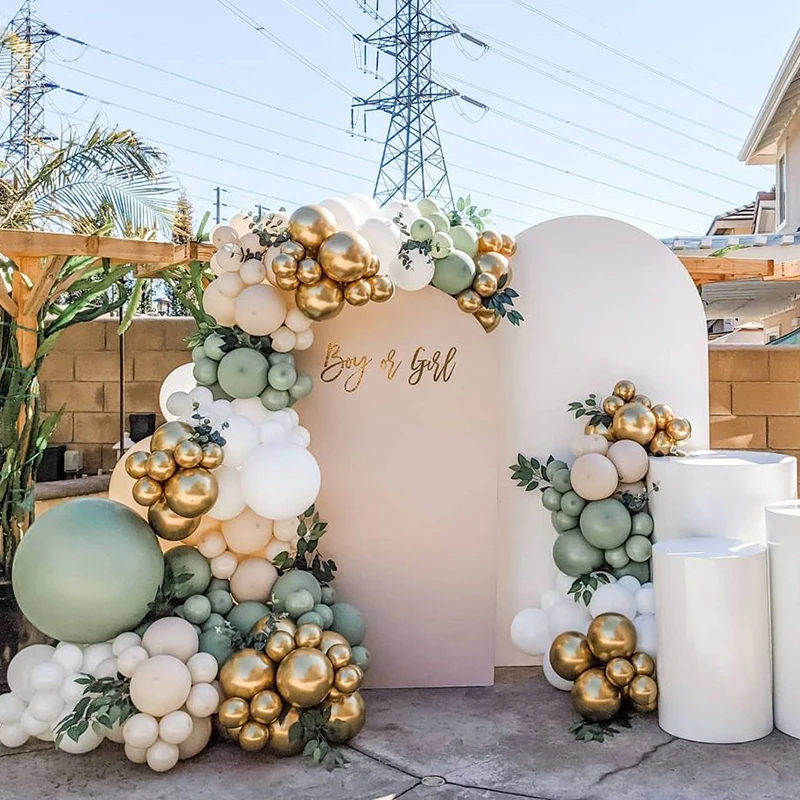 134Pcs Retro Avocado Green Chrome Gold Apricot Color Balloons Garden Arch Kit for Gender Reveal Baby Shower Party Decorate New
134Pcs Retro Avocado Green Chrome Gold Apricot Color Balloons Garden Arch Kit for Gender Reveal Baby Shower Party Decorate New