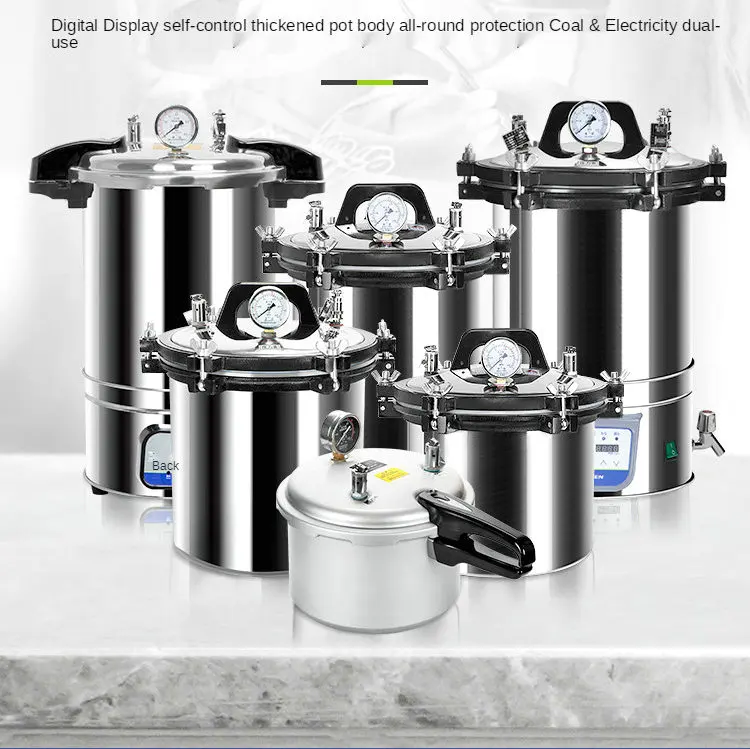 18L/24L High pressure stainless steel coal electric heating household high temperature steam industrial disinfection sterilizer
18L/24L High pressure stainless steel coal electric heating household high temperature steam industrial disinfection sterilizer