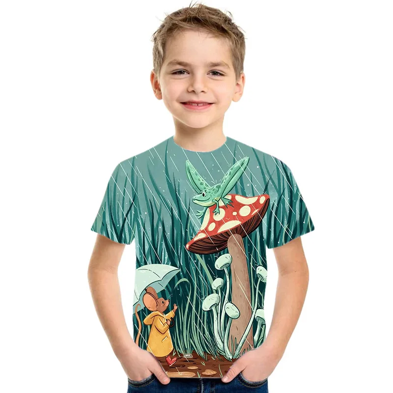 Kids T-shirt Cartoon illustration Mushroom Printed Funny Short Sleeve Summer Boys/Girls 3D t shirt Fashion Street Casual Top Tee
Kids T-shirt Cartoon illustration Mushroom Printed Funny Short Sleeve Summer Boys/Girls 3D t shirt Fashion Street Casual Top Tee