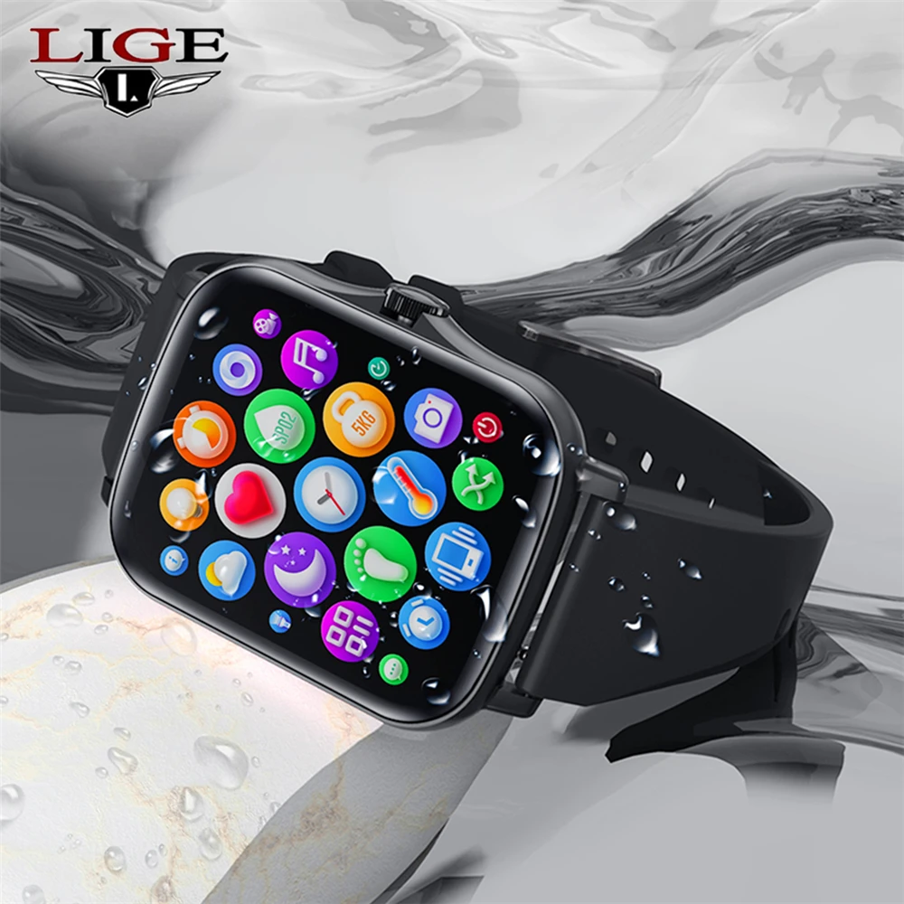 LIGE New 1.69Inch Sport Smart Watch Men Women IP67 Custom Dial Heart Rate Fitness Tracker Smartwatch wristwatch For Xiaomi phone
LIGE New 1.69Inch Sport Smart Watch Men Women IP67 Custom Dial Heart Rate Fitness Tracker Smartwatch wristwatch For Xiaomi phone