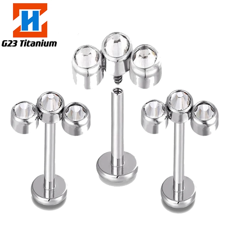 1PS G23 Titanium Labret Crystal Earrings Lip Chondral Internal Thread Tragus Helix Nose Needle Lip Perforated Fashion Jewelry
1PS G23 Titanium Labret Crystal Earrings Lip Chondral Internal Thread Tragus Helix Nose Needle Lip Perforated Fashion Jewelry