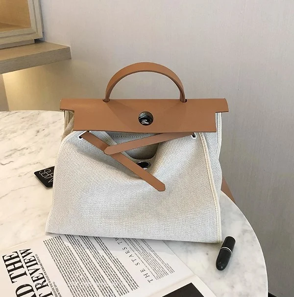 Canvas splicing handbag messenger bag Kelly bag big bag women's bag 2020 new women's bag portable big bag women's bag
Canvas splicing handbag messenger bag Kelly bag big bag women's bag 2020 new women's bag portable big bag women's bag