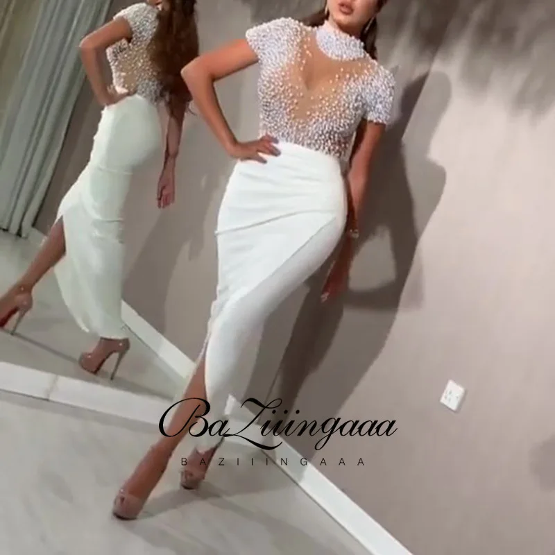 BAZIIINGAAA Luxury Cocktail Dresses Long Woman Gown Beaded Sequins Robes de cocktail Parties Plus Size Prom Party Gowns
BAZIIINGAAA Luxury Cocktail Dresses Long Woman Gown Beaded Sequins Robes de cocktail Parties Plus Size Prom Party Gowns