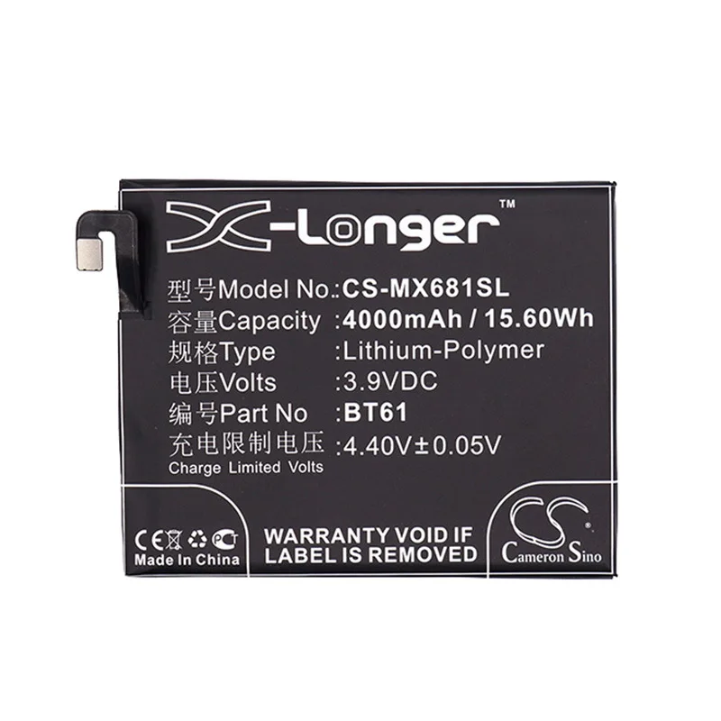 CameronSino for MEIZU L681C L681H L681Q M3 Note Meilan Note 3 BT61 battery
CameronSino for MEIZU L681C L681H L681Q M3 Note Meilan Note 3 BT61 battery