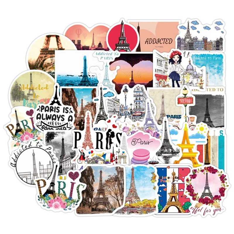 50Pcs Creative Addicted To Paris Personality Stickers DIY Graffiti Decals For Laptop Luggage Suitcase Guitar Diary Kids Stickers
50Pcs Creative Addicted To Paris Personality Stickers DIY Graffiti Decals For Laptop Luggage Suitcase Guitar Diary Kids Stickers