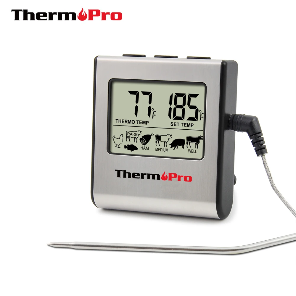 Цифровой термометр Thermopro TP16 с ЖК дисплеем для приготовления пищи барбекю мяса