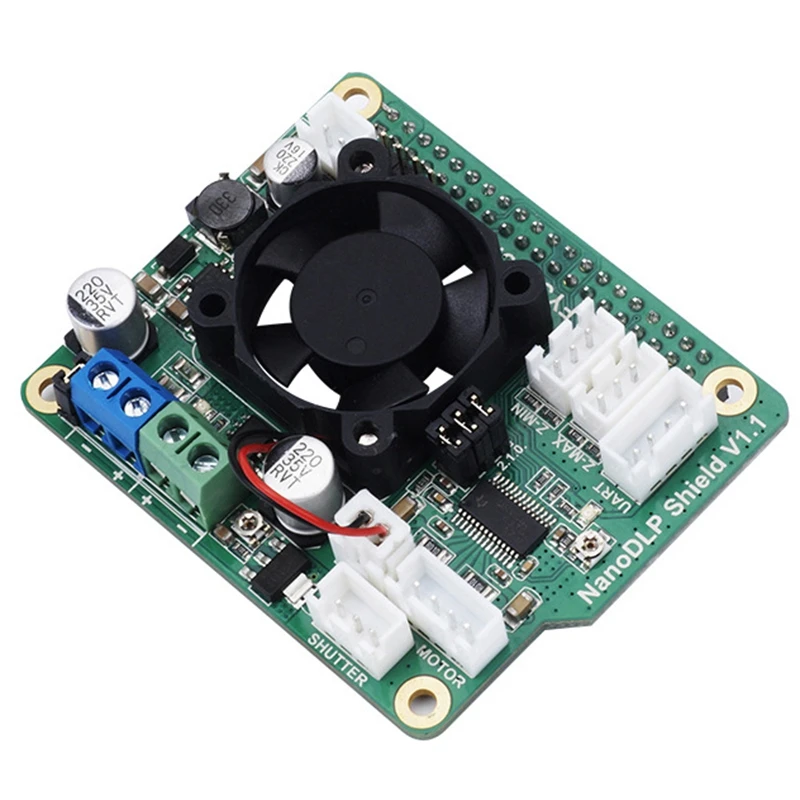NEW NanoDLP Shield V1.1 плата расширения с DRV8825 Контролируемая MOS для Raspberry Pi 3B и светильник