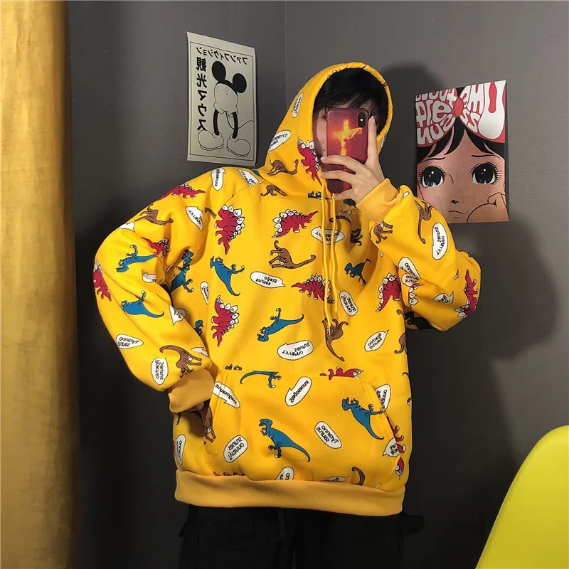 Winter new women's cartoon dinosaur sweatshirt casual wind loose cute Kawaii Harajuku style long-sleeved hooded sweatshirt
Winter new women's cartoon dinosaur sweatshirt casual wind loose cute Kawaii Harajuku style long-sleeved hooded sweatshirt