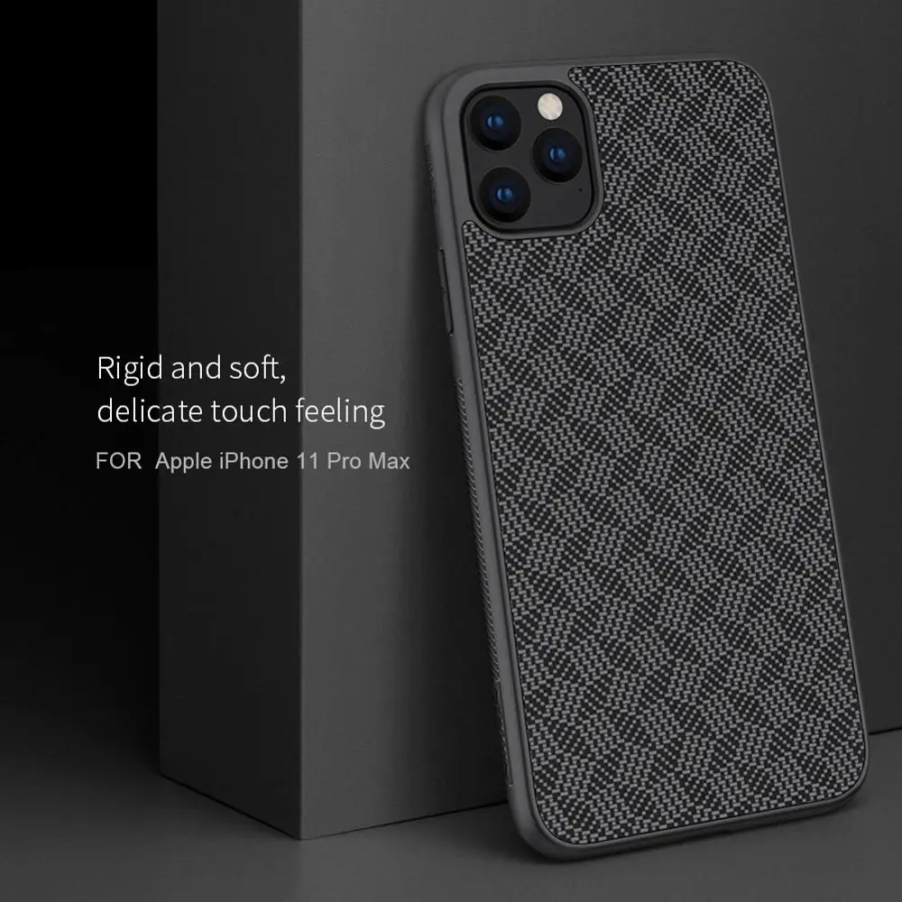 Чехлы с 3d текстурой для Iphone 11 Pro Max задняя крышка Nillkin Жесткий ПК + мягкий чехол из