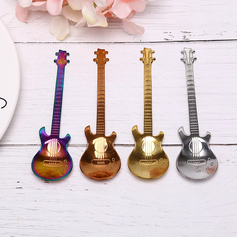 Coffee Spoon Teaspoon Stainless Steel Guitar Shaped Children Spoon New Beautiful Coffee Tea Use For Cake Spoons 4PCS
Coffee Spoon Teaspoon Stainless Steel Guitar Shaped Children Spoon New Beautiful Coffee Tea Use For Cake Spoons 4PCS