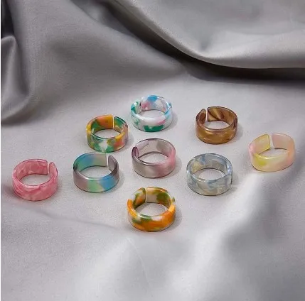 Acetate Plate Rings For Women Marble Multicolor Vintage Rings Fashion Simple Korean Finger Jewelry 2021 New Rings Women
Acetate Plate Rings For Women Marble Multicolor Vintage Rings Fashion Simple Korean Finger Jewelry 2021 New Rings Women