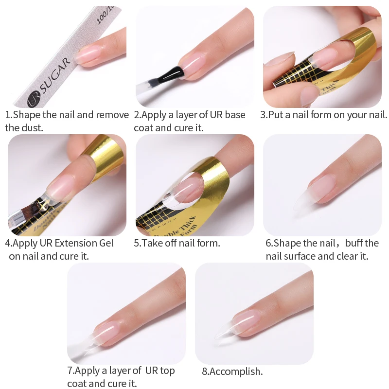 UR SUGAR 7/15ml extension nail gel Nail Polish Pink White Clear Soak off UV Builder Extend Gel Varnish Tips Finger Extend Nails
UR SUGAR 7/15ml extension nail gel Nail Polish Pink White Clear Soak off UV Builder Extend Gel Varnish Tips Finger Extend Nails