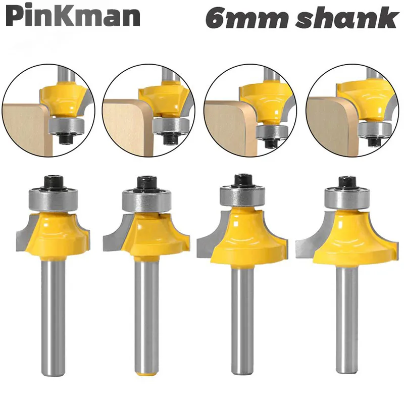 1Pcs 6mm Shank Corner Round Over Router Bit With Bearing Woodworking Tools Wood Milling Cutter High Quality Tungsten Carbide
1Pcs 6mm Shank Corner Round Over Router Bit With Bearing Woodworking Tools Wood Milling Cutter High Quality Tungsten Carbide