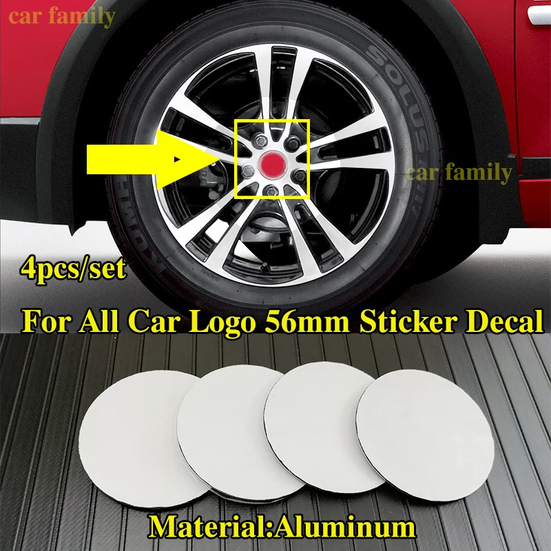 HOT 4pcs/set Aluminum Car logo Wheel Cap Sticker Decal Label Covers Car Emblem 56MM 5.6cm 2.2INCH for All Car Styling
HOT 4pcs/set Aluminum Car logo Wheel Cap Sticker Decal Label Covers Car Emblem 56MM 5.6cm 2.2INCH for All Car Styling