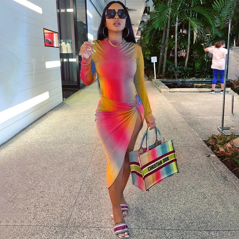 Zoctuo Dress For Women Bodycon Slim Mid-calf Length Party Dresses Print Sexy Long Sleeve Elegant Club Party Women's Midi Dress
Zoctuo Dress For Women Bodycon Slim Mid-calf Length Party Dresses Print Sexy Long Sleeve Elegant Club Party Women's Midi Dress