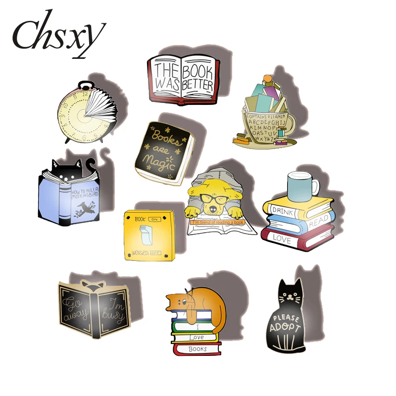 CHSXY Funny Cartoon Books Theme Brooches The Book Was Better Epoxy Lapel Pins Denim Shirt Bag Badges Gifts for Students Friends
CHSXY Funny Cartoon Books Theme Brooches The Book Was Better Epoxy Lapel Pins Denim Shirt Bag Badges Gifts for Students Friends