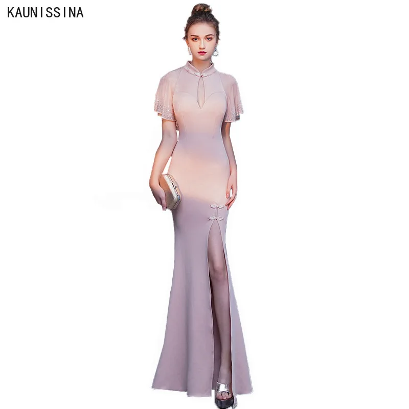 KAUNISSINA Mermaid Evening Dress Women New Banquet Elegant Dresses Short Sleeve Split Slim Party Gowns Prom Vestidos Plus Size
KAUNISSINA Mermaid Evening Dress Women New Banquet Elegant Dresses Short Sleeve Split Slim Party Gowns Prom Vestidos Plus Size
