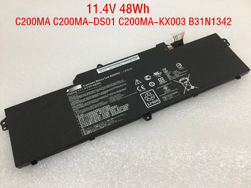 Оригинальный аккумулятор B31N1342 11,4 в 48 Вт/ч для Asus Chromebook C200MA C200MA-DS01 C200MA-KX003
Оригинальный аккумулятор B31N1342 11,4 в 48 Вт/ч для Asus Chromebook C200MA C200MA-DS01 C200MA-KX003