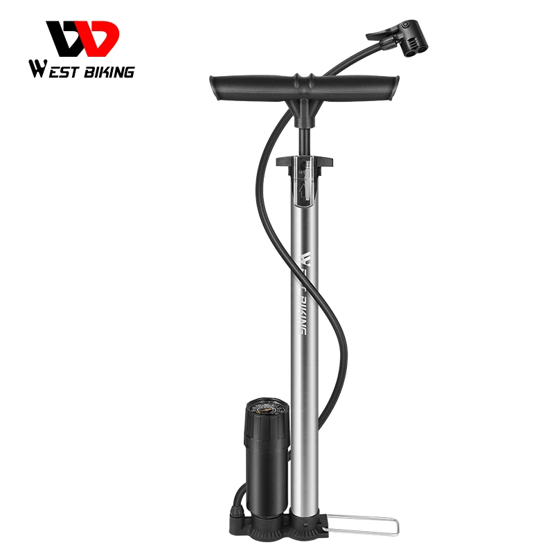 

WEST BIKING Bicycle Floor Air Pump 160PSI Schrader Presta Dunlop Valve Bike Inflator MTB Motorcycle Electric Bicycle Accessories