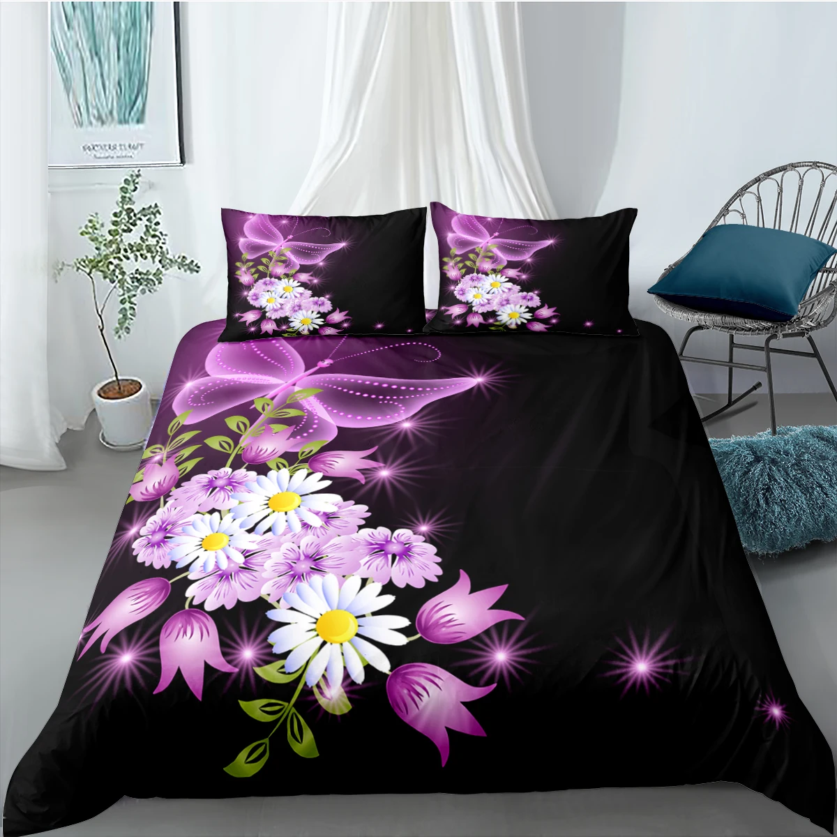 Beautiful Butterflies Flower 3D Bedding Set Luxury Duvet Cover Sets Rose Bedclothes Queen King Double Quilt Cover Home Texiles
Beautiful Butterflies Flower 3D Bedding Set Luxury Duvet Cover Sets Rose Bedclothes Queen King Double Quilt Cover Home Texiles