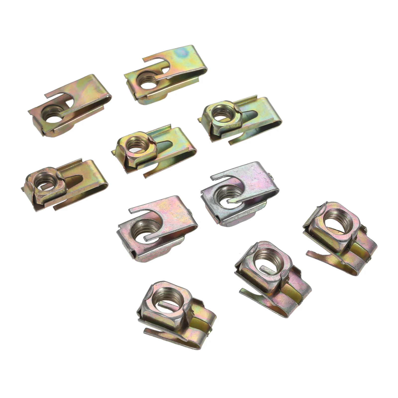 Yetaha 10Pcs Auto 6mm 8mm Screw Metal Clips Plate U-Type Clips Speed Nuts for Car License Plate Fender Universal M6 M8 Nuts
Yetaha 10Pcs Auto 6mm 8mm Screw Metal Clips Plate U-Type Clips Speed Nuts for Car License Plate Fender Universal M6 M8 Nuts