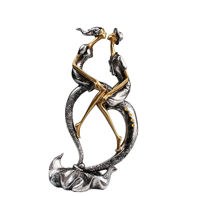 Kiss Couple Figures Elegant Desktop Decoration Lovers Statue Decorative Figurine Handicraft Wedding Home Heart Shape Miniatures
Kiss Couple Figures Elegant Desktop Decoration Lovers Statue Decorative Figurine Handicraft Wedding Home Heart Shape Miniatures