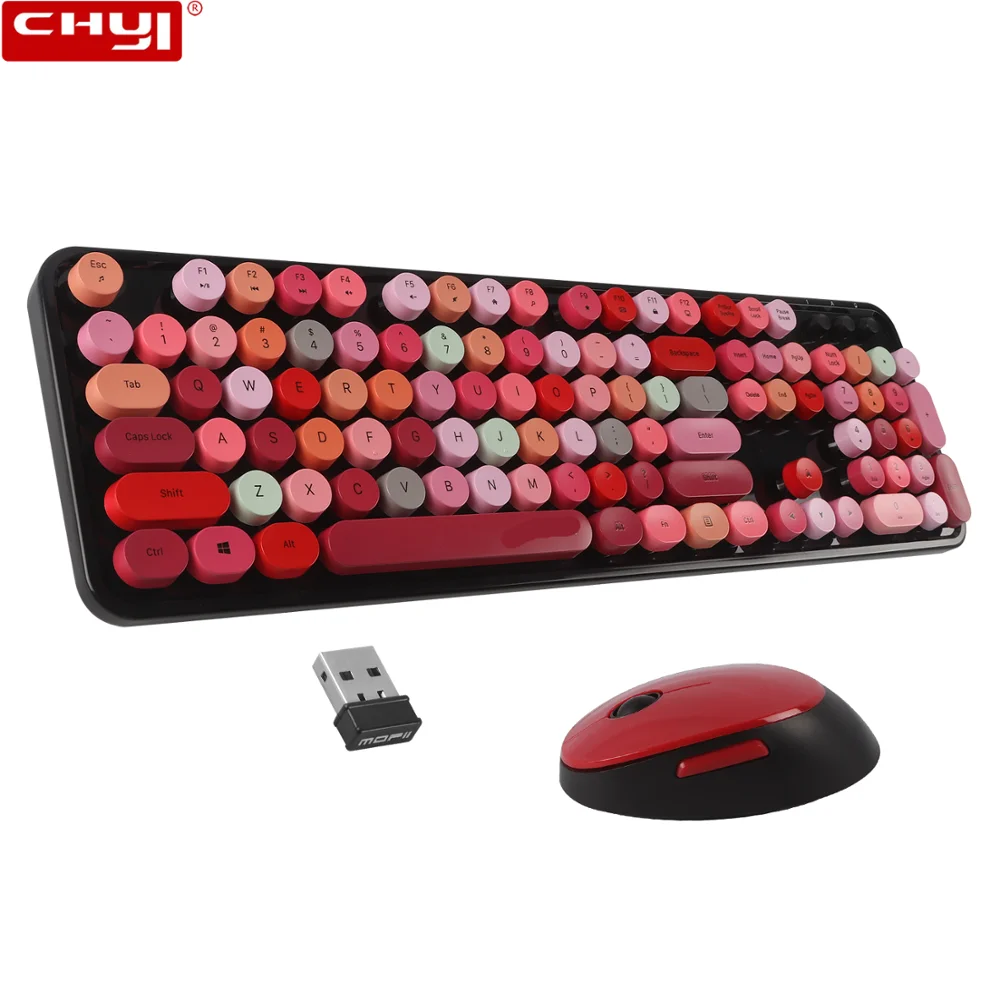 Беспроводная клавиатура и мышь CHUYI 2 4 ГГц USB-приемник 1600DPI | Компьютеры офис