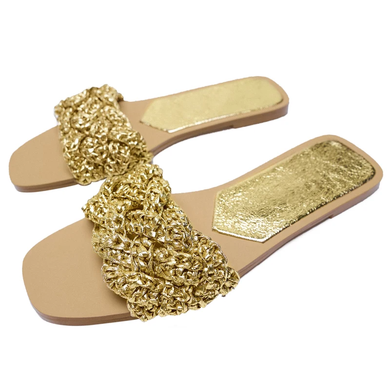 Bohemian Beach Sides Shoes 2021 Summer Slippers Women Leisure Flats Flip Flops Woven Roman Sandals Gold Casual Flat Sandalias
Bohemian Beach Sides Shoes 2021 Summer Slippers Women Leisure Flats Flip Flops Woven Roman Sandals Gold Casual Flat Sandalias