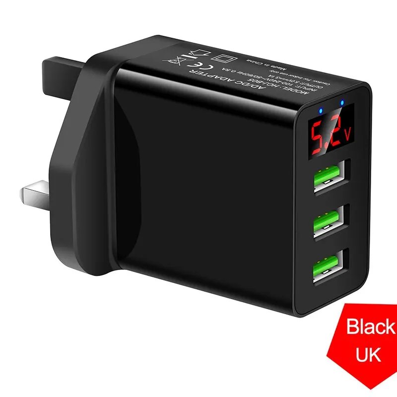 Mayitr 3 Ports Mobile Phone Wall Charger For Samsung Galaxy Smart Digital Display Power Adapter Universal USB Charger
Mayitr 3 Ports Mobile Phone Wall Charger For Samsung Galaxy Smart Digital Display Power Adapter Universal USB Charger